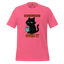 Grumpy cartoon cat with coffee cup and deadpan expression — burnout design for the emotionally unavailable and caffeine-dependent
