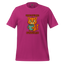Funny cat shirt with wide-eyed overwhelmed kitty surrounded by paperwork and chaos — perfect for stressed-out humans and emotionally fried introverts