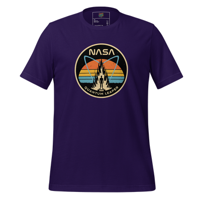 Retro-style text reading “Quantum Leaper” with sci-fi graphics — vintage time travel shirt for nostalgia fans and multiverse misfits
