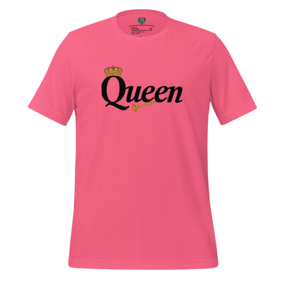 Bold graphic honoring Queen with iconic crown imagery and vintage rock flair — stylish tribute to legendary glam rock greatness
