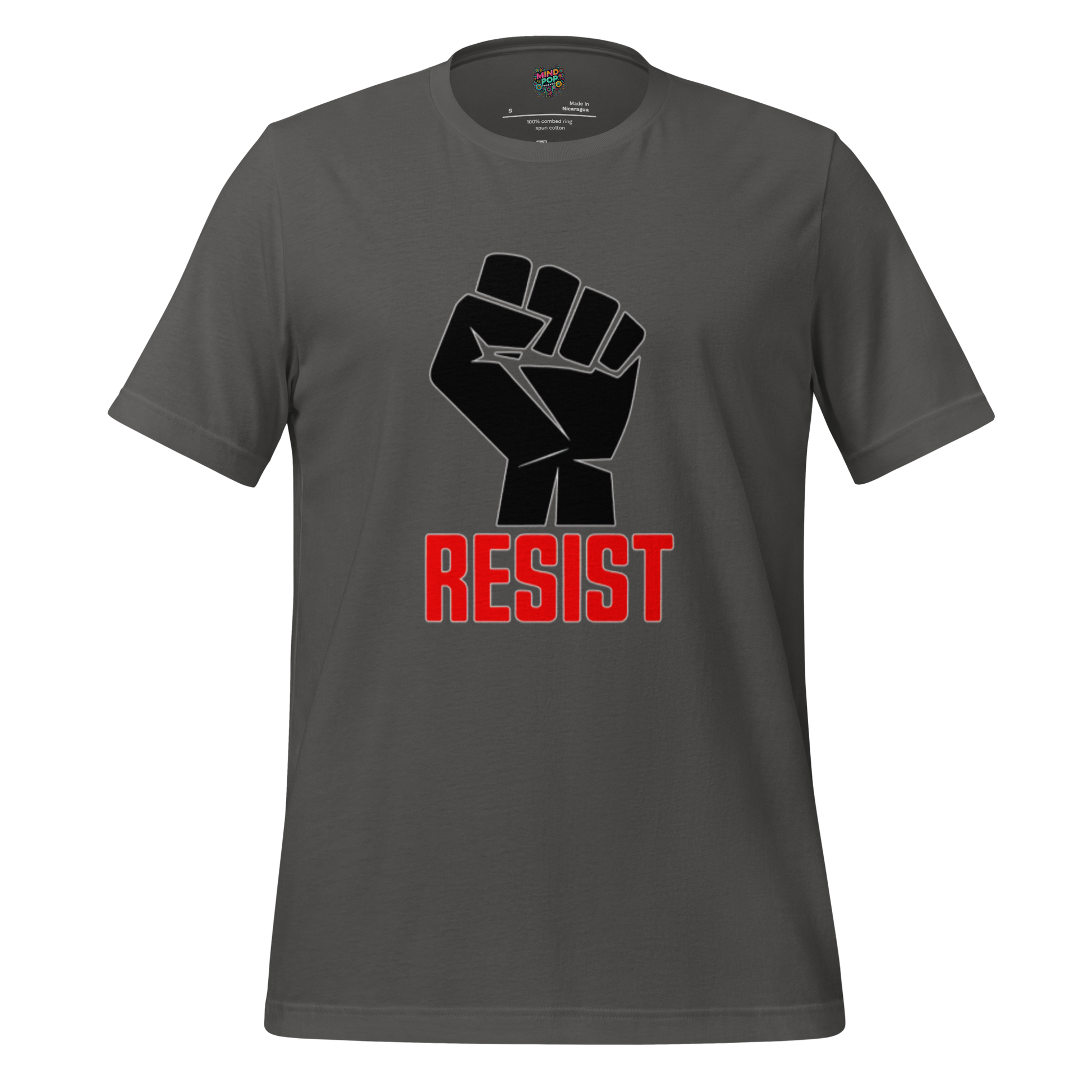 Raised fist graphic with bold rebellious typography — powerful protest design made for resistance and anti-establishment energy
