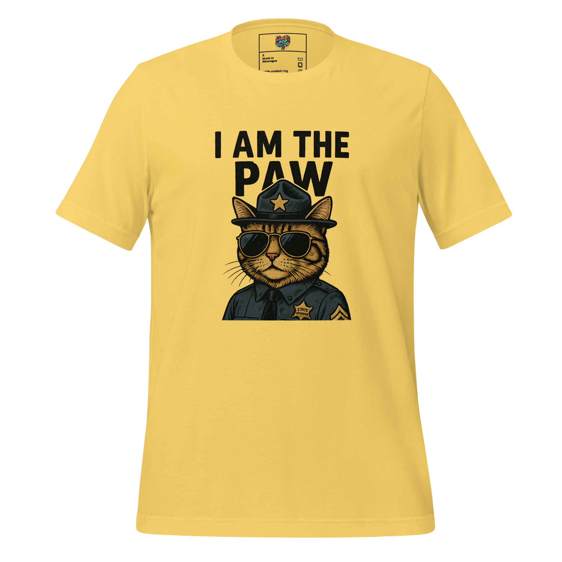 Cat shirt with bold text “Respect the Paw” featuring a commanding paw graphic—perfect for feline overlords and their subjects