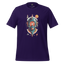 Vintage-style shirt with 1930s-inspired graphic of a retro space man in bubble helmet and raygun — no text, classic sci-fi design with bold lines and cosmic flair