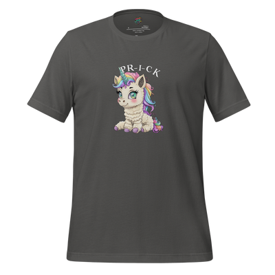 Funny unicorn shirt with bold cartoon unicorn and the phrase “Unicorn Prick” — fantasy humor tee with sarcastic flair for fierce and fabulous folks
