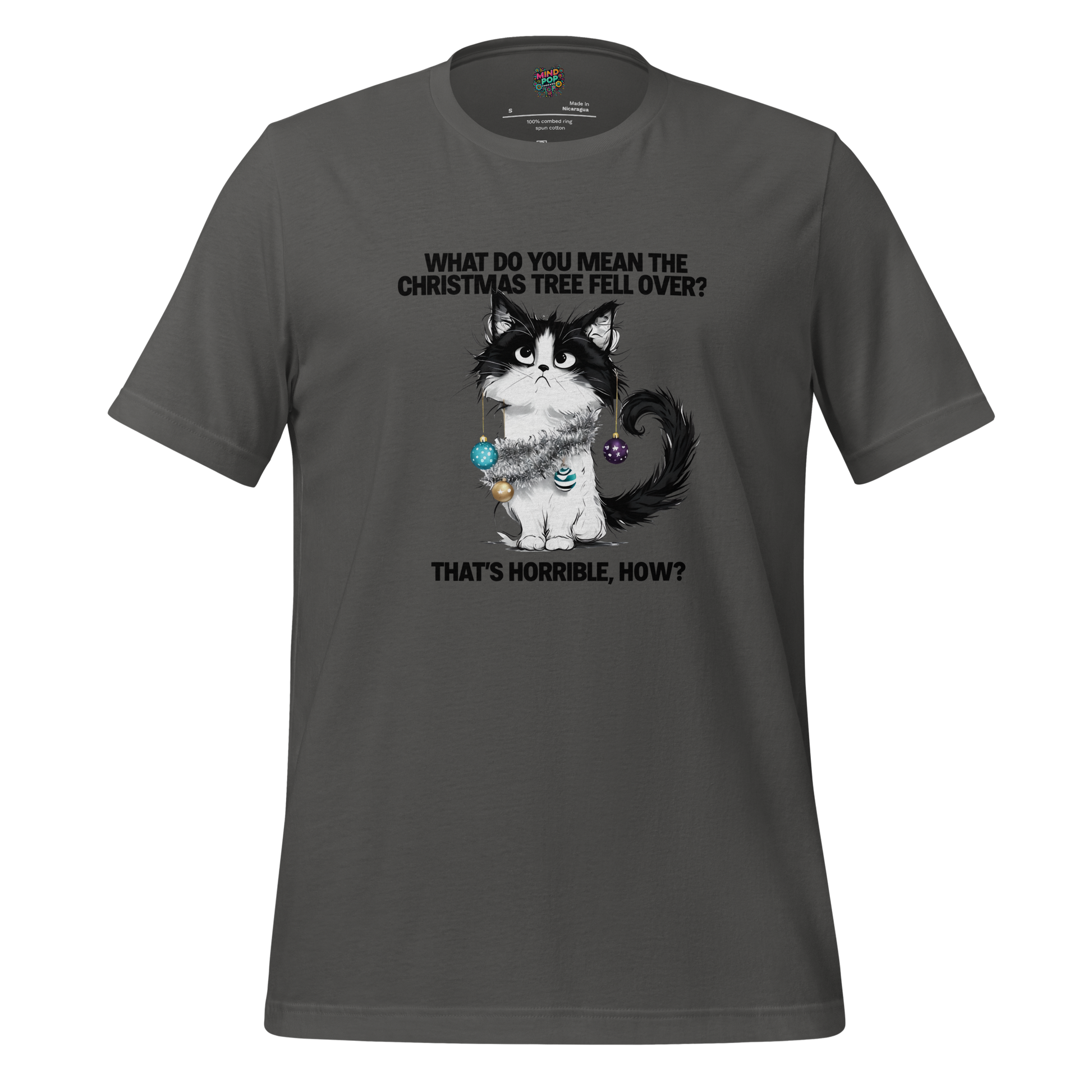 Cat vs. Christmas Tree Shirt - MindPop Threads
