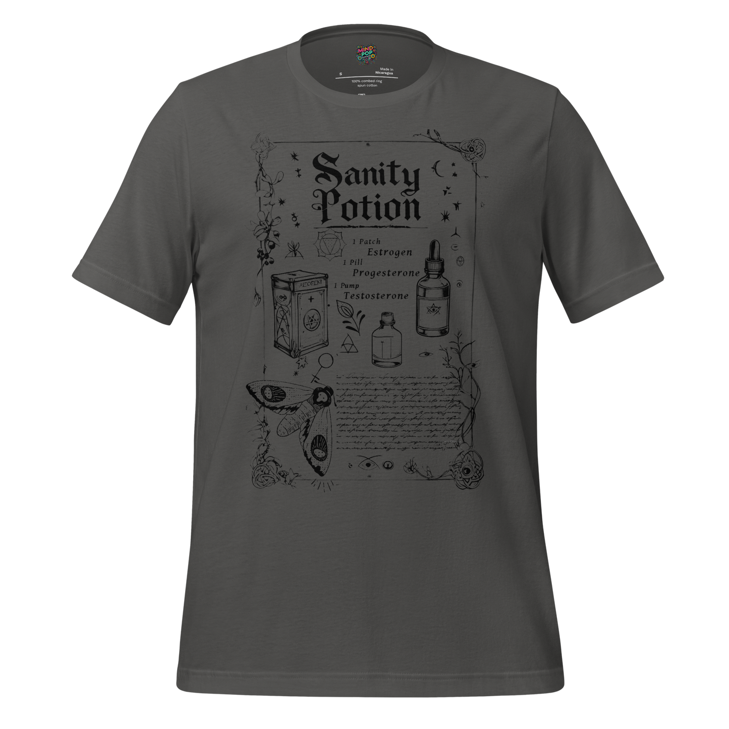 Sanity Potion Spell Book Shirt - MindPop Threads