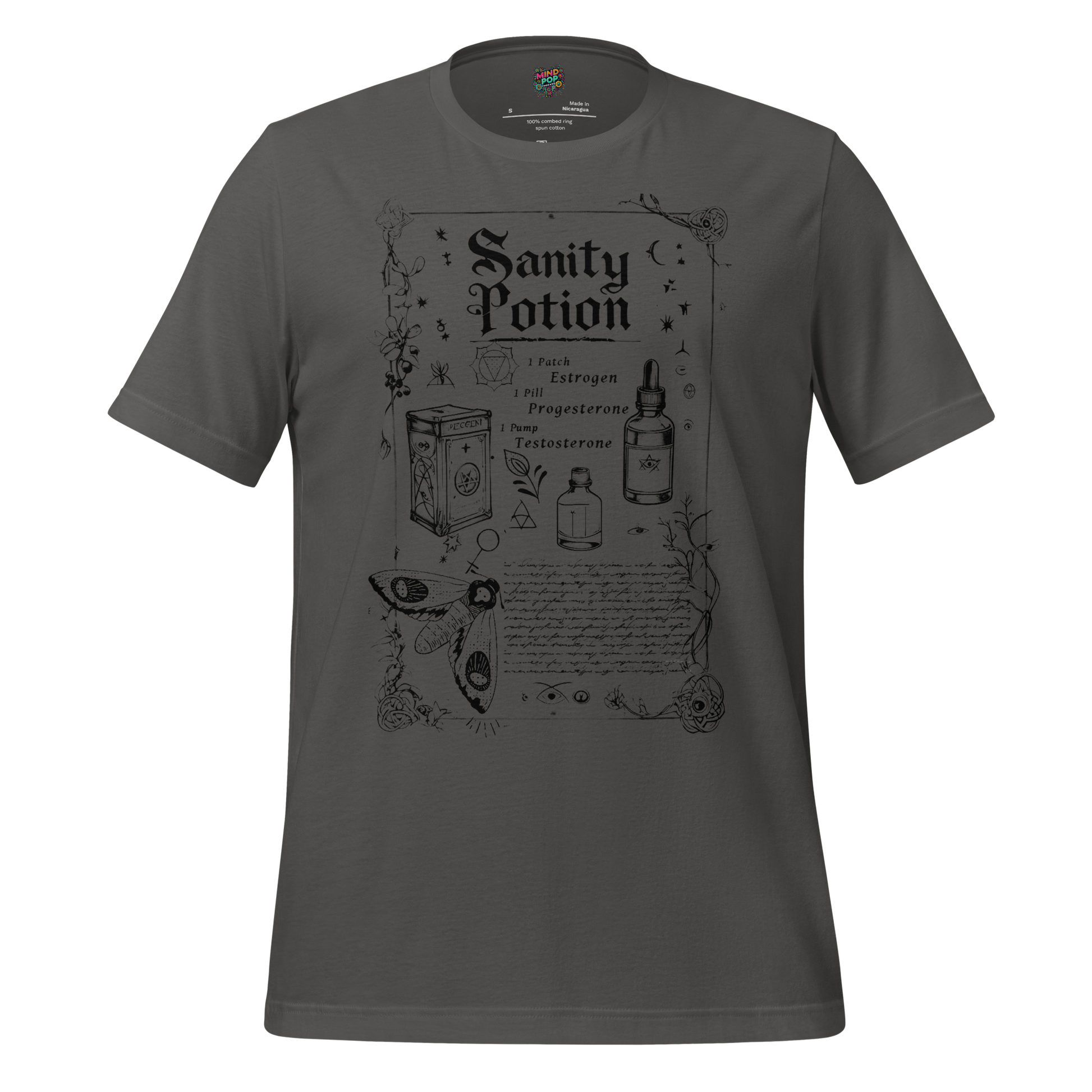 Sanity Potion Spell Book Shirt - MindPop Threads