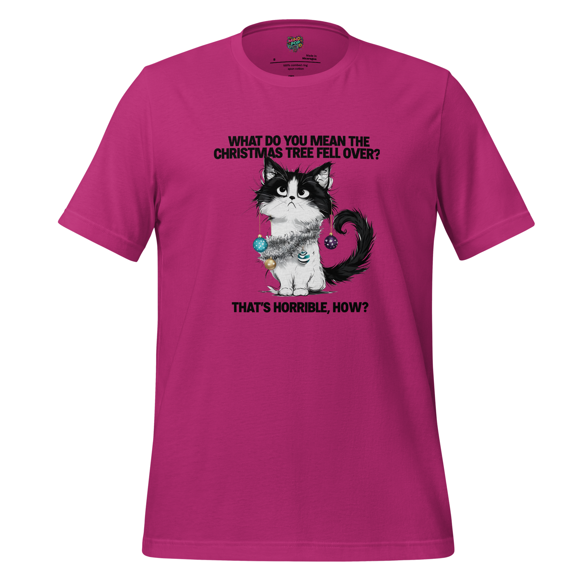 Cat vs. Christmas Tree Shirt - MindPop Threads