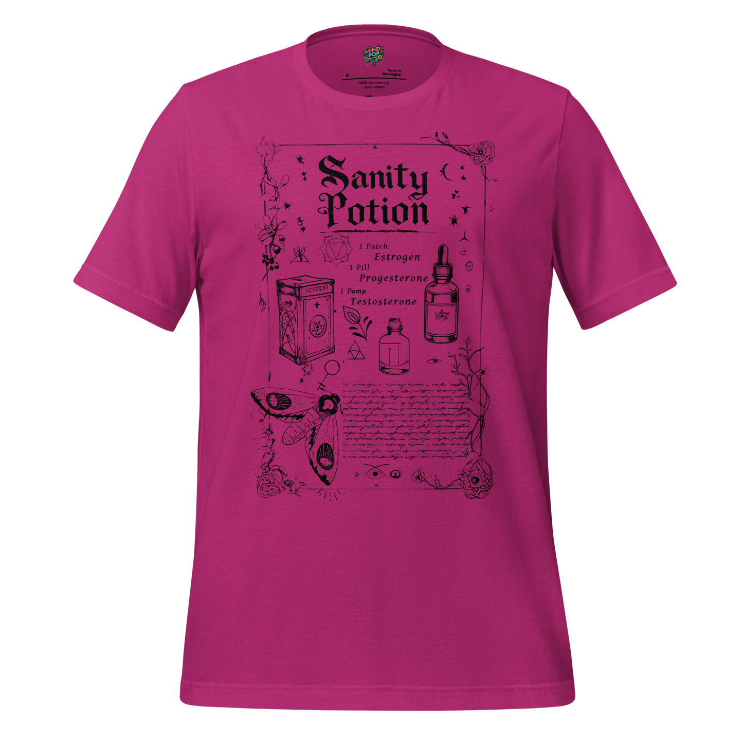 Sanity Potion Spell Book Shirt - MindPop Threads
