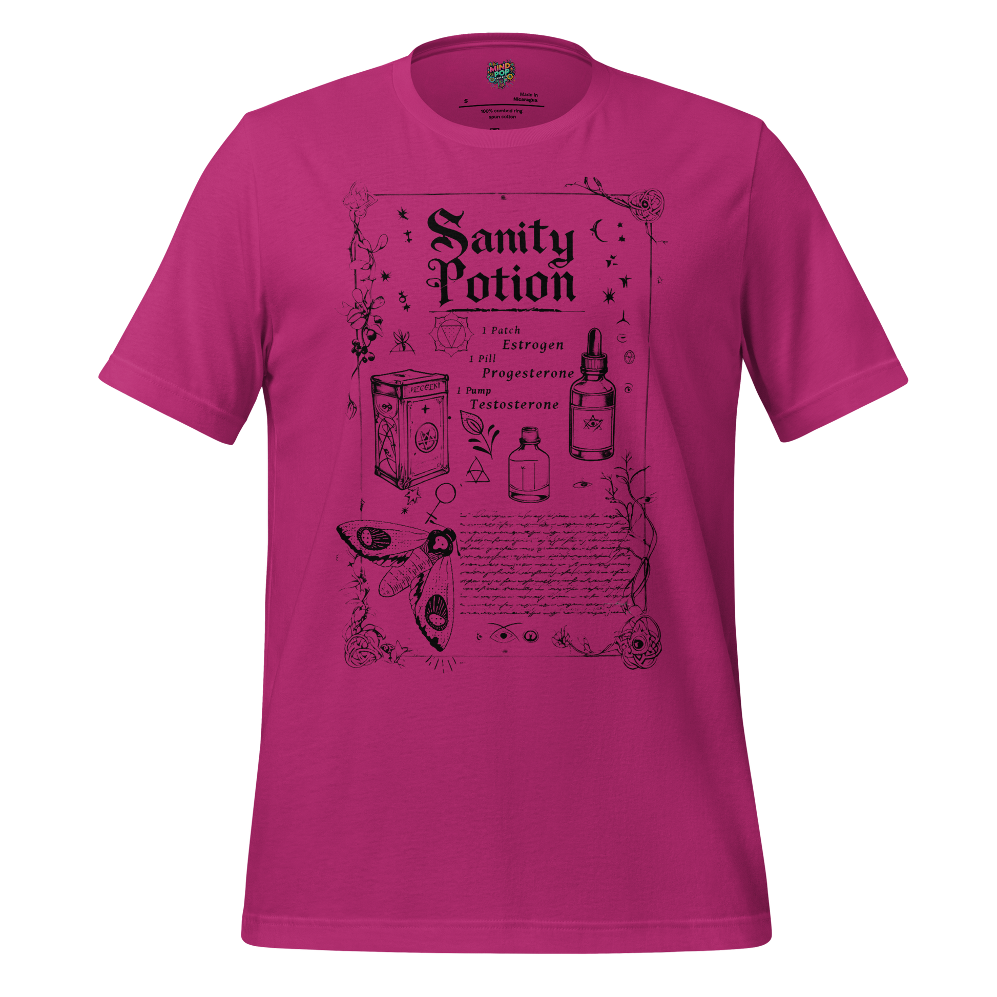 Sanity Potion Spell Book Shirt - MindPop Threads