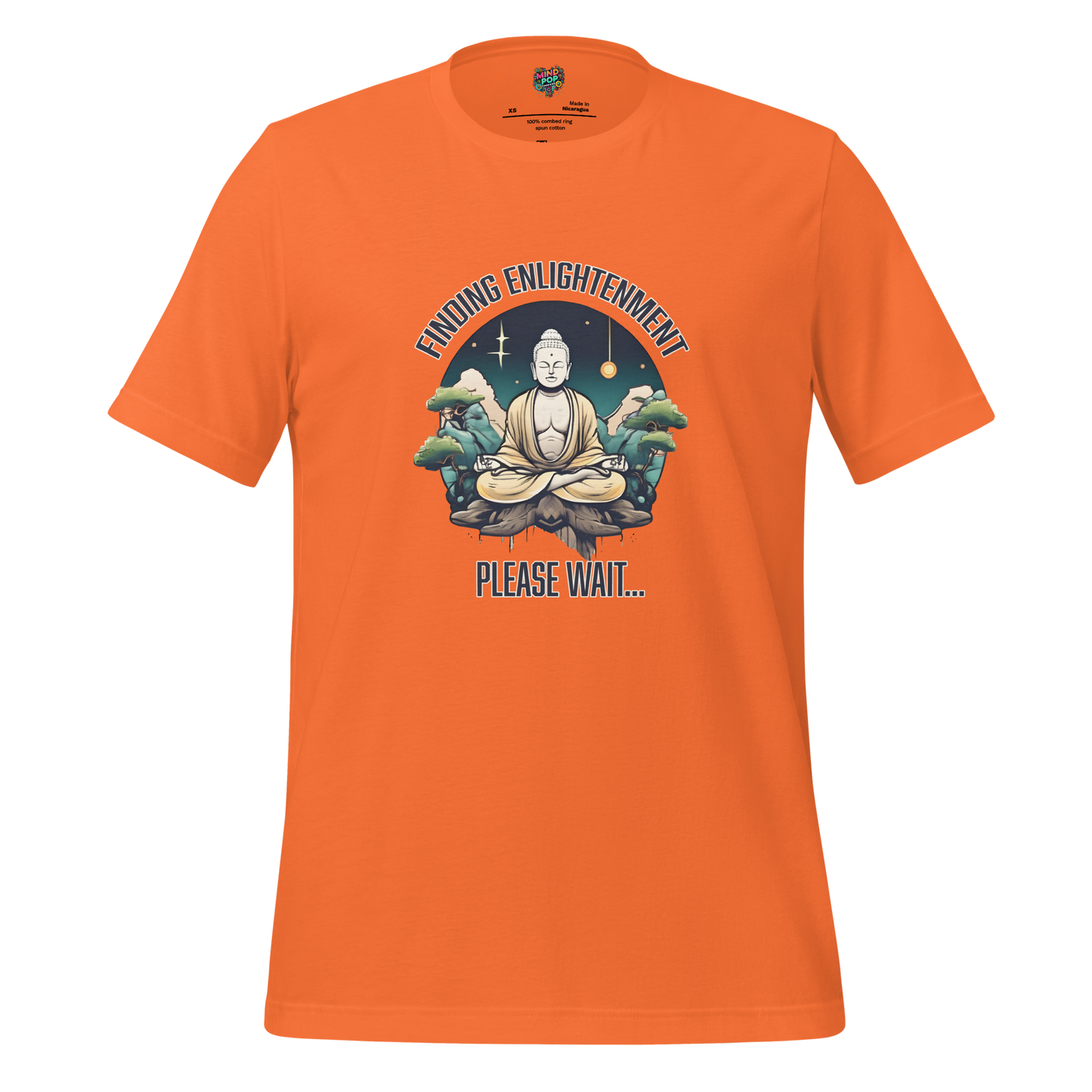 Finding Enlightenment, Please Wait Shirt - MindPop Threads