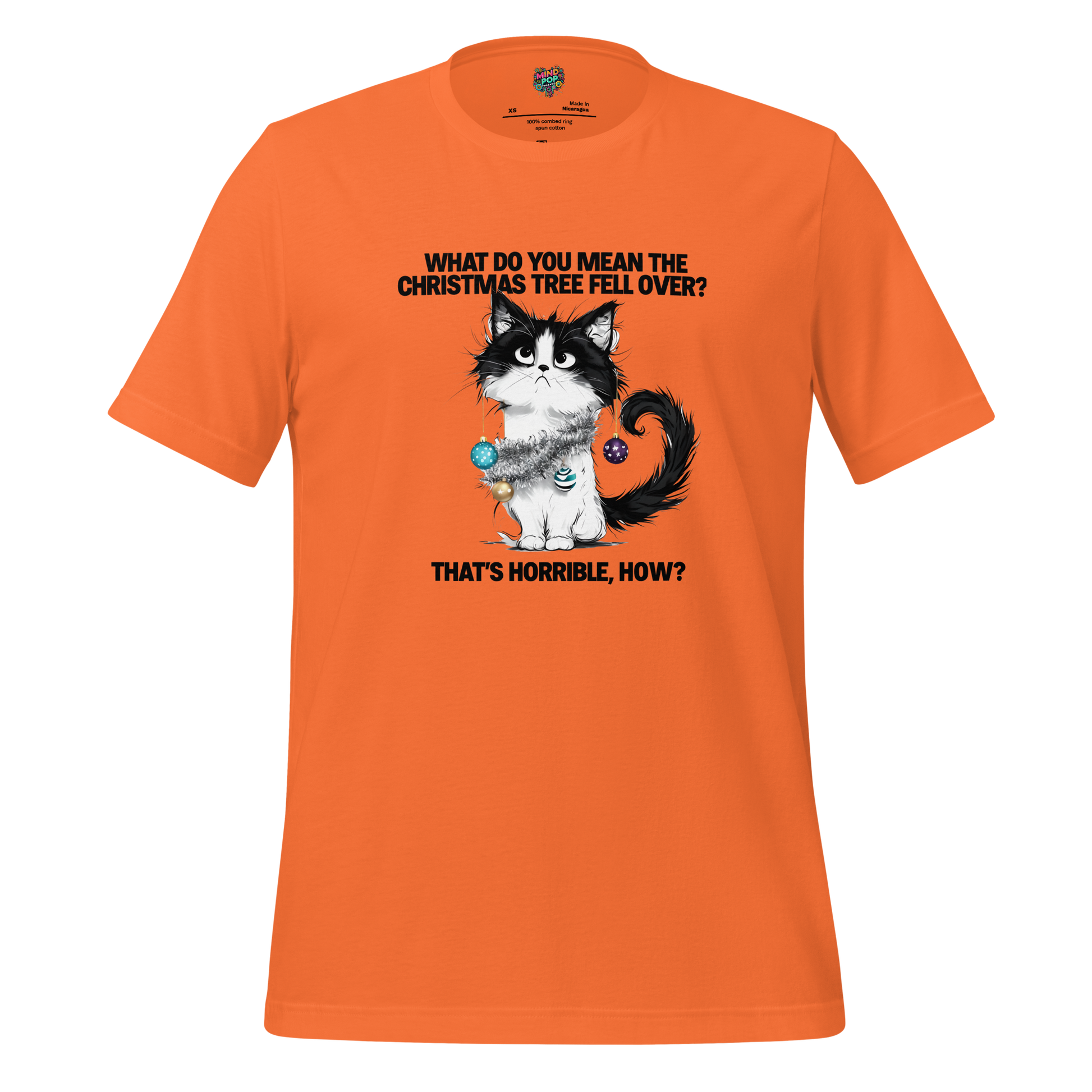 Cat vs. Christmas Tree Shirt - MindPop Threads