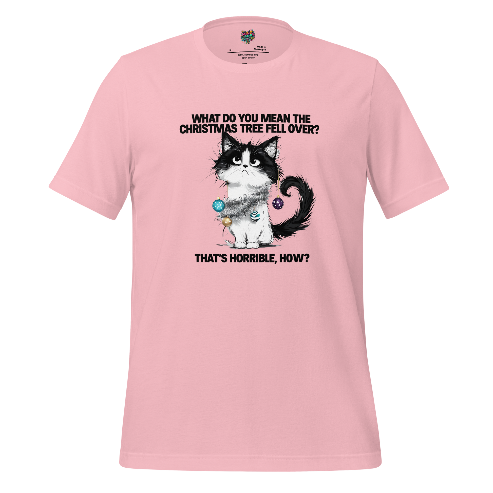 Cat vs. Christmas Tree Shirt - MindPop Threads