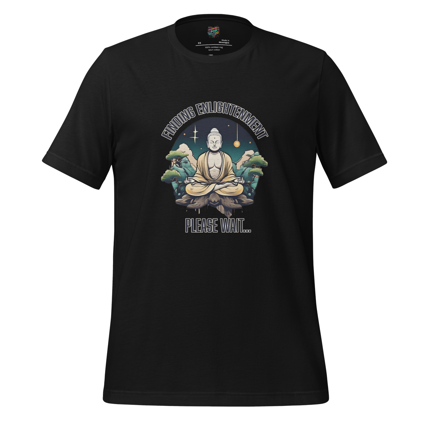 Finding Enlightenment, Please Wait Shirt - MindPop Threads