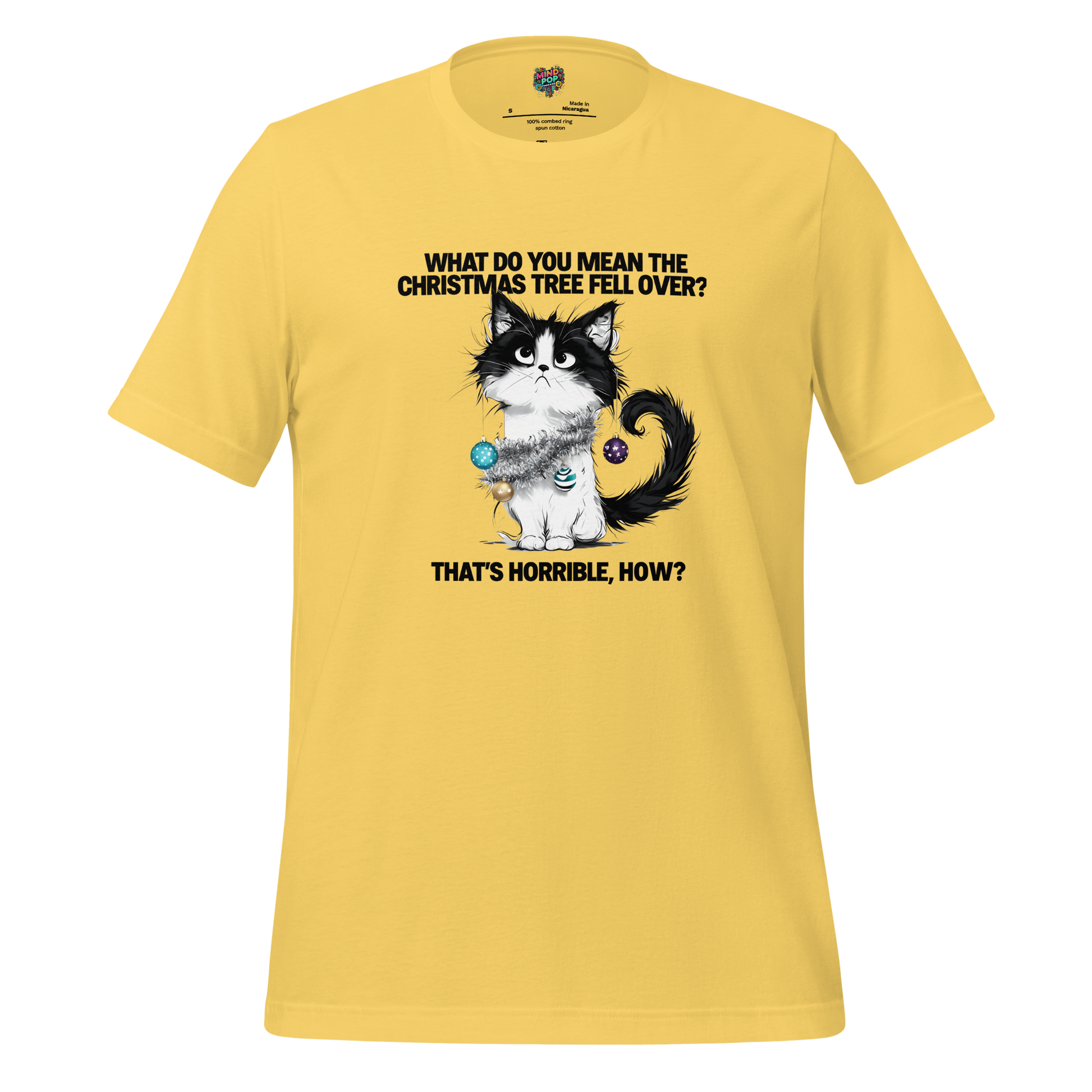Cat vs. Christmas Tree Shirt - MindPop Threads