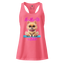 Na-Ma-Ste a Bitch Pom Pom Puppy fitted racerback tank top