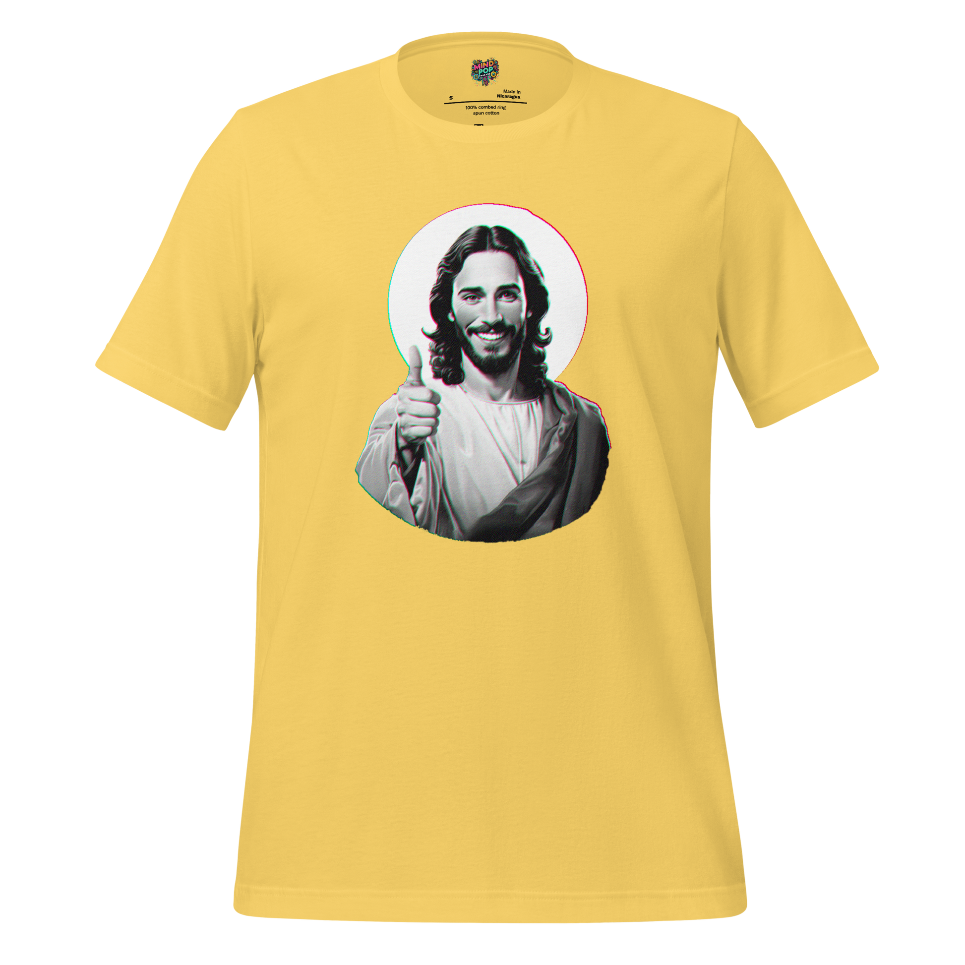 Retro-style shirt with cartoon Jesus giving a thumbs-up and the phrase “Your Pal, Jesus” — funny religious tee for sarcastic believers and spiritual side-eyers