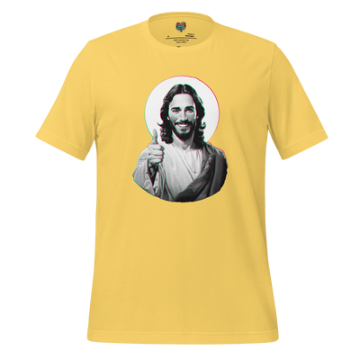 Retro-style shirt with cartoon Jesus giving a thumbs-up and the phrase “Your Pal, Jesus” — funny religious tee for sarcastic believers and spiritual side-eyers