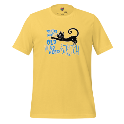 Playful Seuss-style lettering with quirky design reading “You’re Not Old” — funny, whimsical shirt for aging with attitude and rhyme\